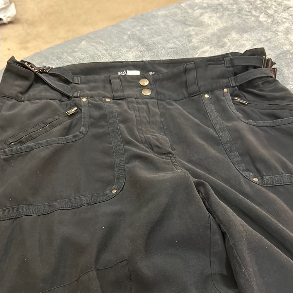 Black Relaxed Fit Trousers with Sturdy Material